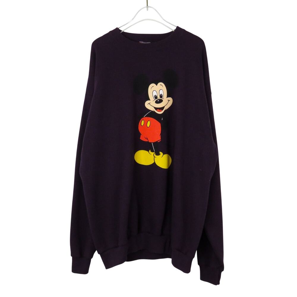 Vintage Disney Mickey Mouse Crewneck Sweatshirt Pullover Purple One Size XL